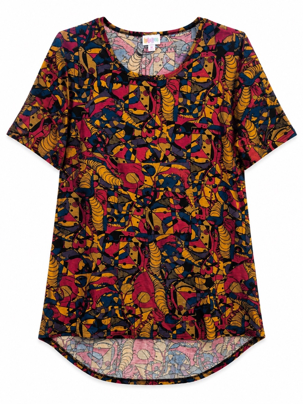 LuLaRoe Women's Classic T Multicolor Abstract Print Short Sleeve Top Size M